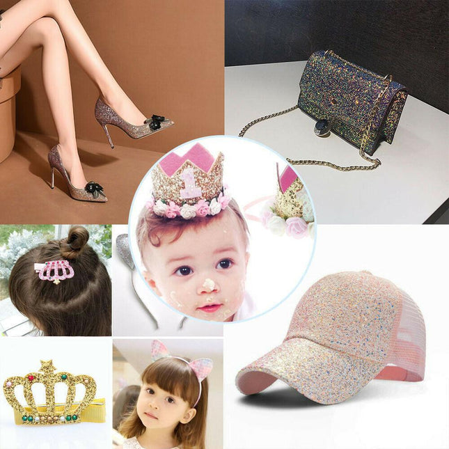 Glistening Gem Star Chunky Glitter Faux Leather - Premium Crafting Vinyl