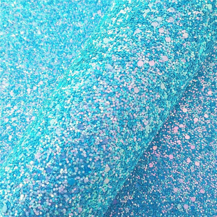 Glistening Gem Star Chunky Glitter Faux Leather - Premium Crafting Vinyl - Très Elite