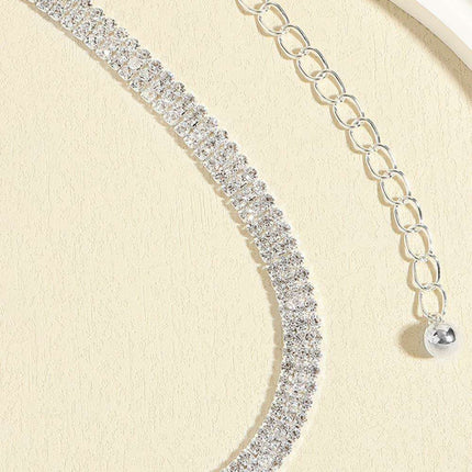 Glistening Rhinestone-Studded Alloy Waist Belt for Timeless Style