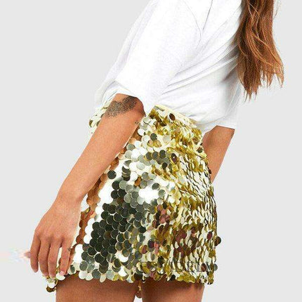 Glistening Sequin Bodycon Mini Skirt - Elegant and Alluring - Très Elite