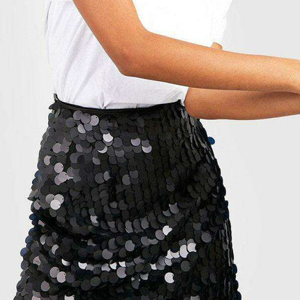 Glistening Sequin Bodycon Mini Skirt - Elegant and Alluring - Très Elite