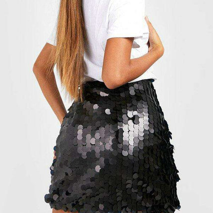 Glistening Sequin Bodycon Mini Skirt - Elegant and Alluring - Très Elite