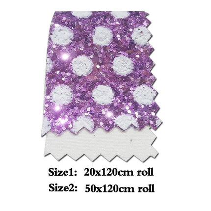 Glittering Dreams: Chunky Dot Vinyl Fabric Roll for Creative Crafters - Très Elite
