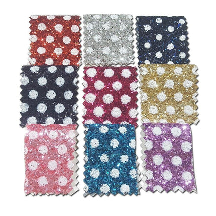 Glittering Dreams: Chunky Dot Vinyl Fabric Roll for Creative Crafters - Très Elite
