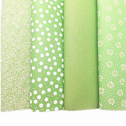 Glittering Floral Faux Leather Craft Sheets - Exquisite Rose and Daisy Patterns - Très Elite