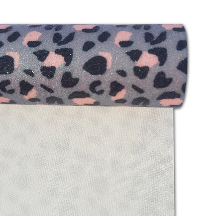 Glittering Leopard Print Faux Leather Crafting Roll: Ignite Your Creative Spirit! - Très Elite