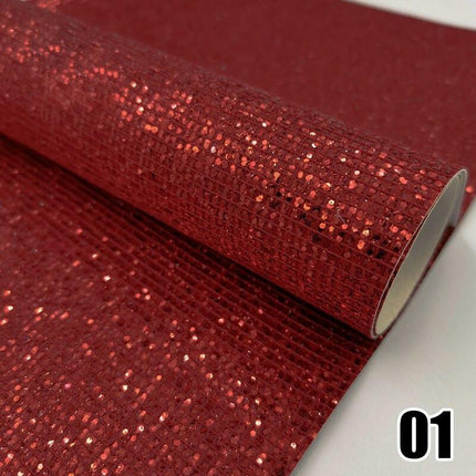 Glittering Luxe Faux Leather Crafting Sheet for Creative DIY Projects - Très Elite