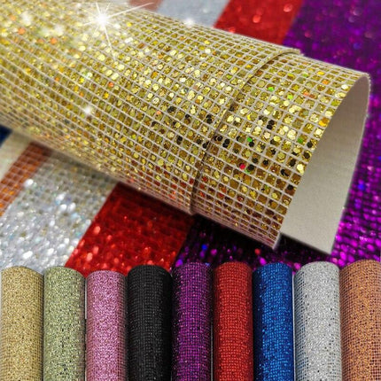 Glittering Luxe Faux Leather Crafting Sheet for Creative DIY Projects - Très Elite