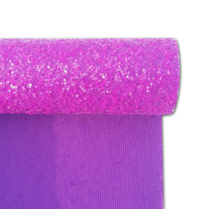 Glittering Purple Faux Leather Craft Kit for Creative Projects