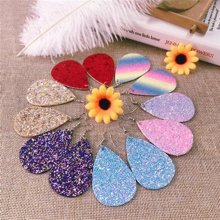 Glittery Rainbow Craft Fabric - 20x30cm Iridescent Art Supplies - Très Elite
