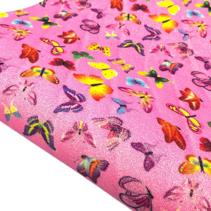 Glittery Rainbow Craft Fabric - 20x30cm Iridescent Art Supplies - Très Elite