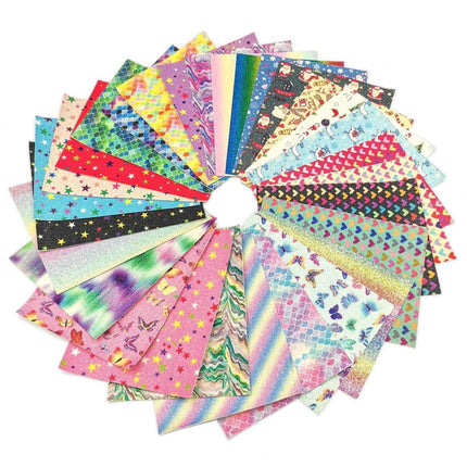 Glittery Rainbow Craft Fabric - 20x30cm Iridescent Art Supplies - Très Elite