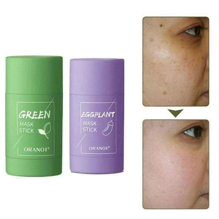 Glow-Enhancing Eggplant & Green Tea Face Mask Stick.