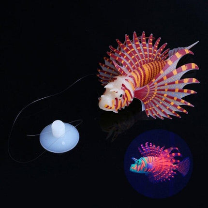 Glow-in-the-Dark Luminous LionFish Aquarium Ornament