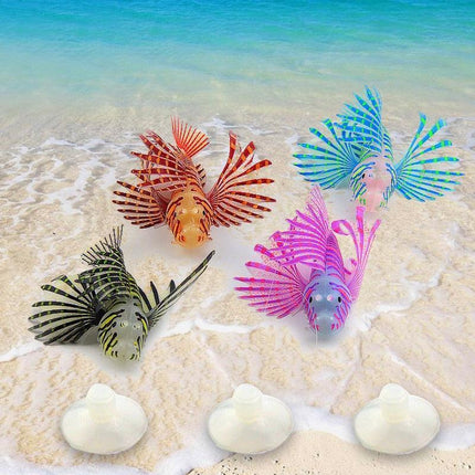 Glow-in-the-Dark Luminous LionFish Aquarium Ornament - Très Elite