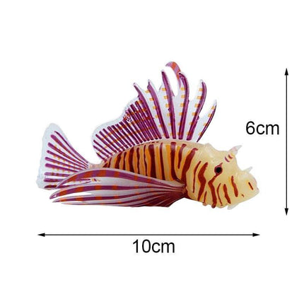 Glow-in-the-Dark Luminous LionFish Aquarium Ornament - Très Elite