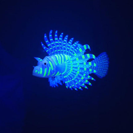 Glow-in-the-Dark Luminous LionFish Aquarium Ornament - Très Elite