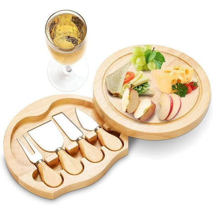Gourmet Cheese Lover's Elite Stainless Steel Knife Set with Elegant Wood Handles - Perfect for Entertaining - Très Elite