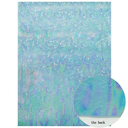 Iridescent Blue Snake Glitter Fabric for Creative Crafting
