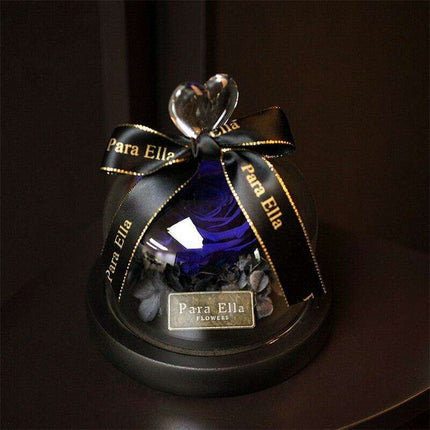 Timeless Floral Display - Preserved Rose Under Glass for Lasting Elegance