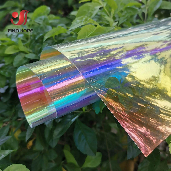Iridescent Rainbow Vinyl Fabric - Magical Crafting Material for DIY Creations