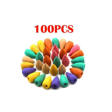 Tranquil Mountain River Backflow Incense Fountain with 100 Aromatic Cones