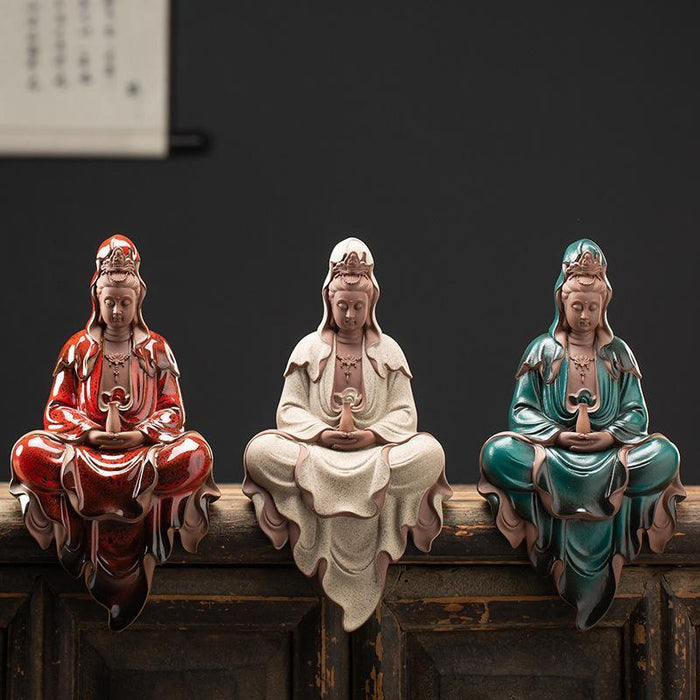 Zen Harmony Guanyin Backflow Incense Burner Collection - Tranquil Retreat Kit