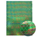 Green Glitter Snake Skin Faux Leather Bow Crafting Material