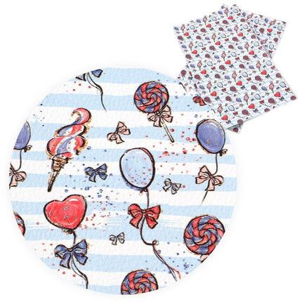 Patriotic Faux Leather Crafting Material - 20*33cm