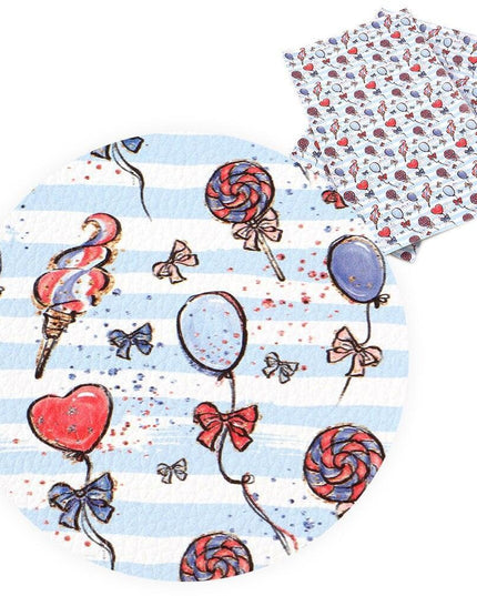 Patriotic Faux Leather Crafting Material - 20*33cm