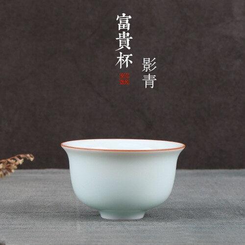 Handcrafted White Jade Porcelain Teacups for Tea Connoisseurs