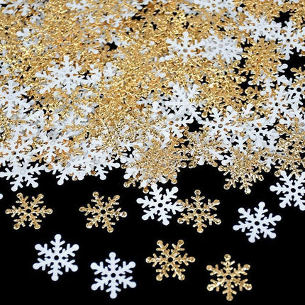 Magical Winter Snowflake Confetti Collection - 270 Mini Pieces for Festive Holiday Decor
