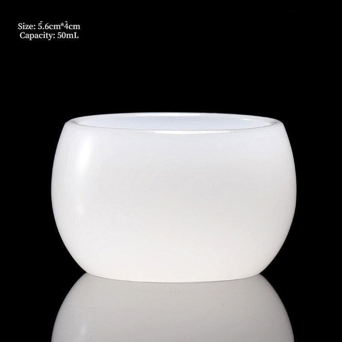 Elegant Custom Jade Porcelain Tea Cup - Handcrafted Luxury