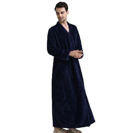 Plush 100% Cotton Cut Velvet Men's Luxury Bathrobe - Unmatched Comfort and Style
