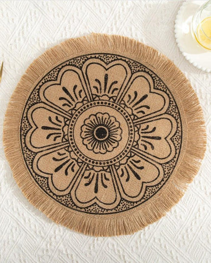Sophisticated Round Linen Placemat for an Elevated Dining Experience