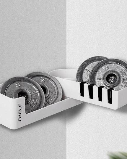 Rotating Corner Wall Storage Rack with Hooks for Smart Bathroom and Kitchen Organization