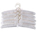 Elevate Your Closet with 5 Deluxe Beige/White Satin Padded Hangers for Garment Care