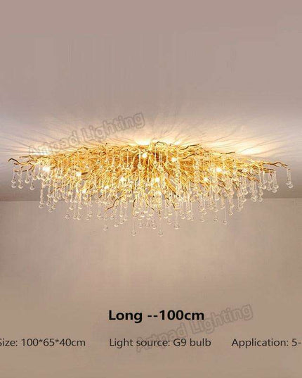 Elegant Customizable Crystal Ceiling Fixtures: Nordic Style with Versatile Adjustments