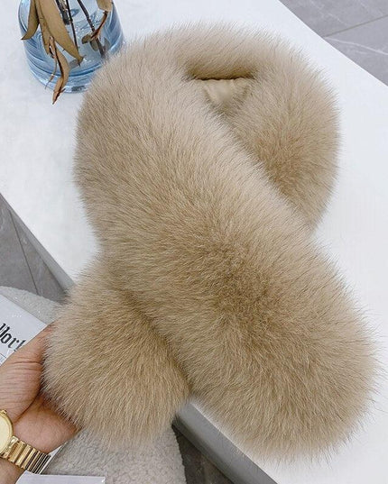 Opulent Fox Fur and Wool Scarf Collar - Transform Your Winter Wardrobe with Elegance