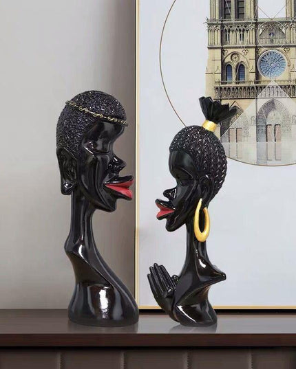 Chic Black Resin Love Sculptures for Elegant Home Decor