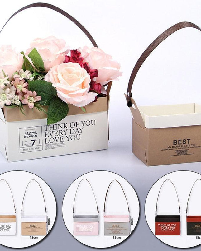 Chic Floral Gift Box: Waterproof and Dual-Sided Design for Elegant Gifting