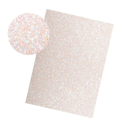 Iridescent Rainbow Glitter Faux Leather Sheets for Elegant DIY Masterpieces