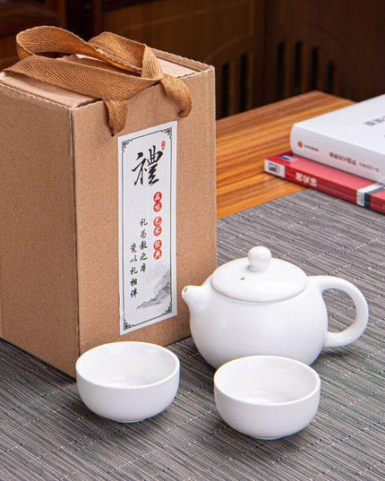 Celadon Serenity: Traditional Asian Fish-Inspired Tea Set for Tranquil Rituals