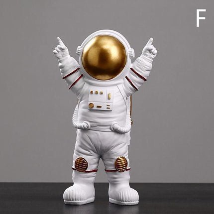 Set of 3 Nordic Astronaut Resin Decorative Sculptures