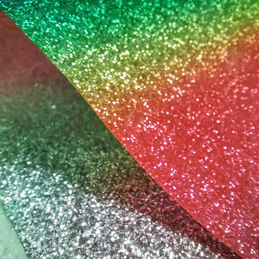 Sparkling Rainbow Elegance: Premium Glitter Fabric for Dazzling Creations
