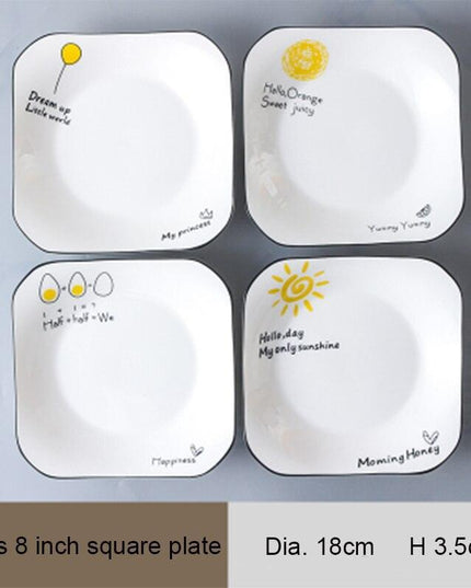 Nordic Charm Ceramic Dining Set - Contemporary Tableware Collection