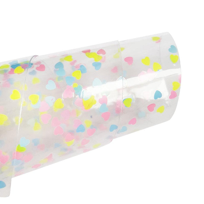 Glittering PVC Craft Sheets with Star and Heart Accents