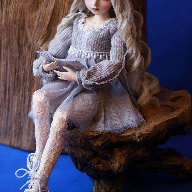 Sophisticated 60cm Custom Silver-Haired BJD Doll