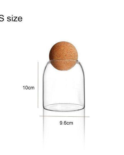 Modern Chic Glass Jar Set with Trendy Cork Tops for Effortless Kitchen Organization