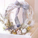 Festive White Rattan Holiday Wreath Garland for Elegant Christmas Decor